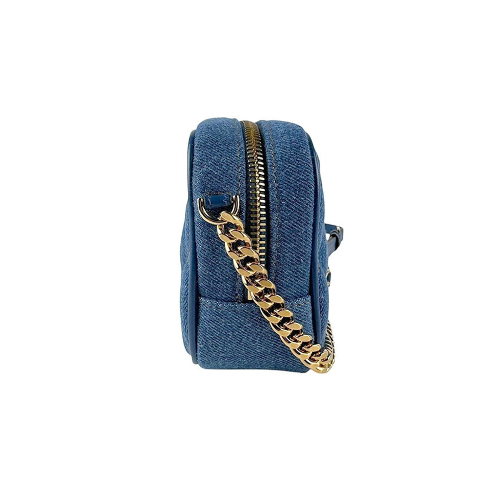 Versace Medusa denim blue shoulder bag Blue